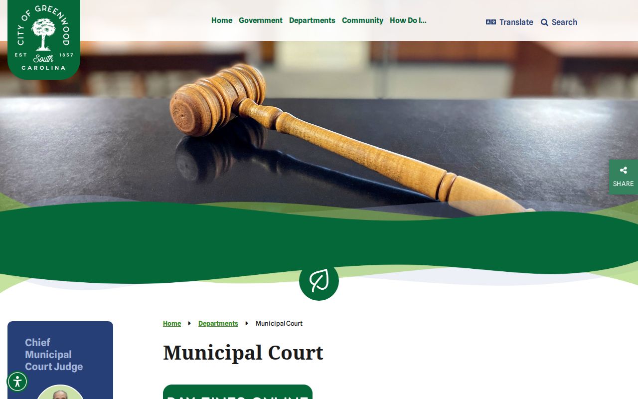 Greenwood record check through the city Municipal Court