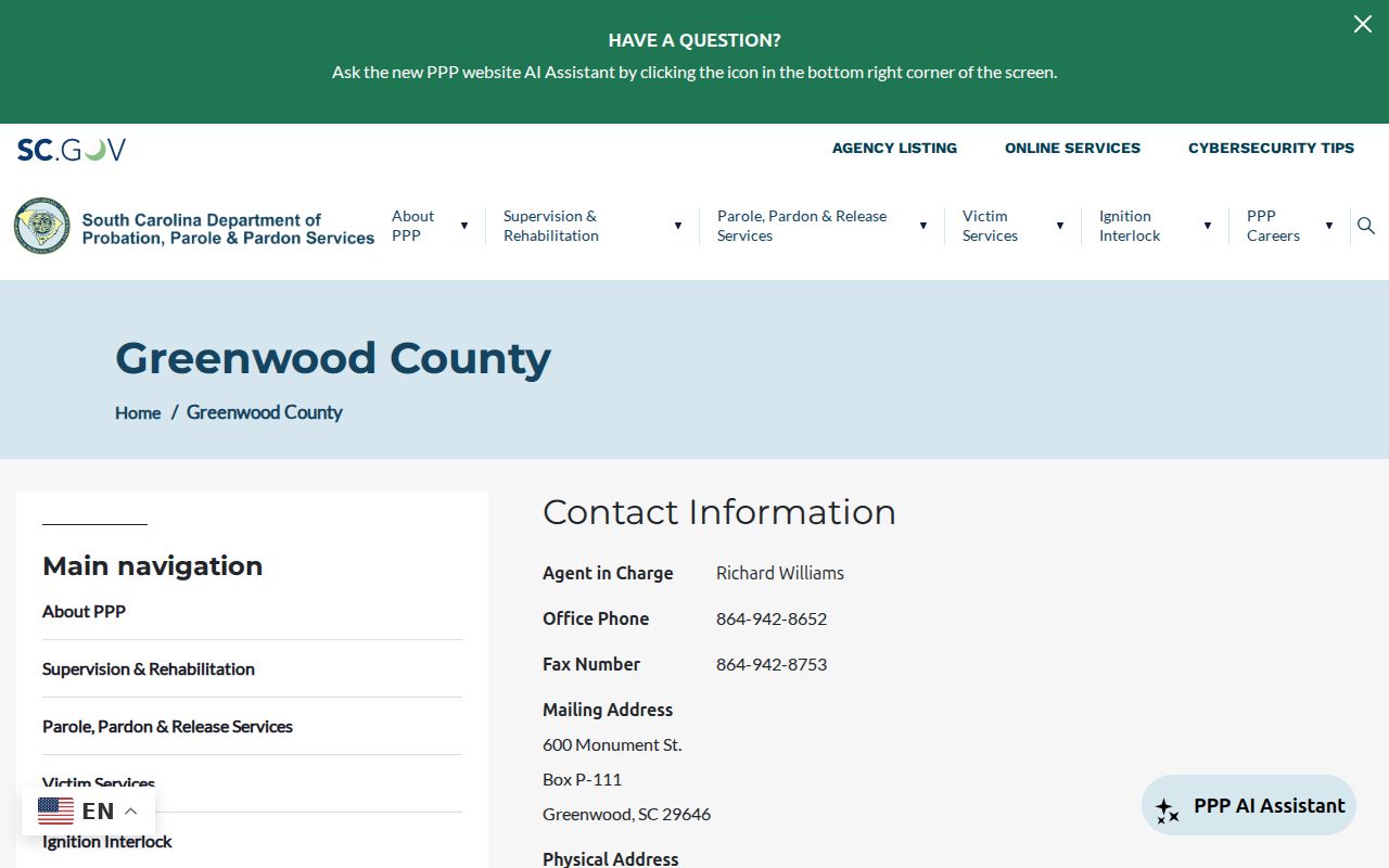 Greenwood probation office records and supervision counts
